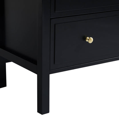 Carolina 5 Drawer Chest - Black - DUSK