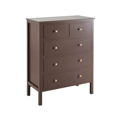 Carolina 5 Drawer Chest - Mocha - DUSK