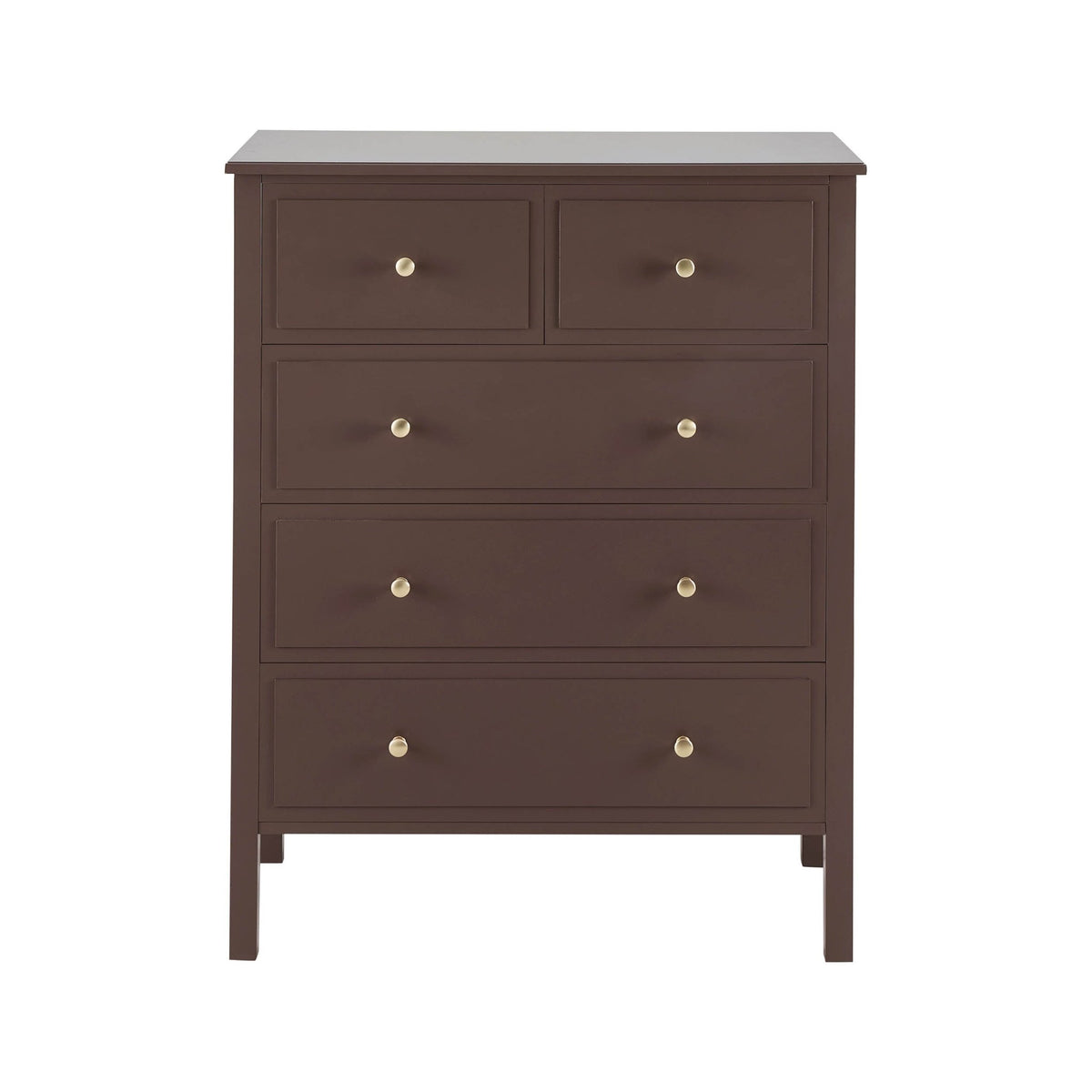 Carolina 5 Drawer Chest - Mocha - DUSK