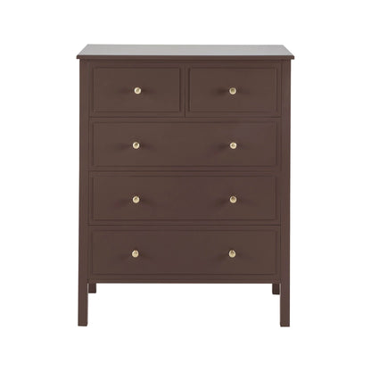 Carolina 5 Drawer Chest - Mocha - DUSK