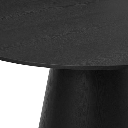 Cassie 4 - 6 Seater Dining Table - Black Wood - DUSK