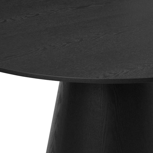 Cassie 4 - 6 Seater Dining Table - Black Wood - DUSK