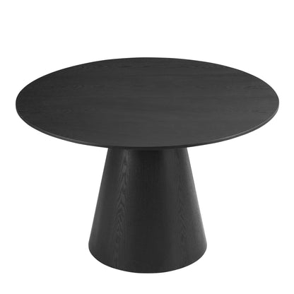 Cassie 4 - 6 Seater Dining Table - Black Wood - DUSK