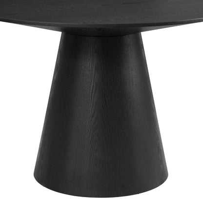 Cassie 4 - 6 Seater Dining Table - Black Wood - DUSK