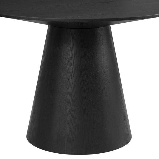 Cassie 4 - 6 Seater Dining Table - Black Wood - DUSK