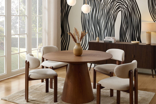 Cassie 4 - 6 Seater Dining Table - Mid Wood - DUSK