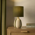 Cassie Striped Table Lamp - Cream/Green - DUSK