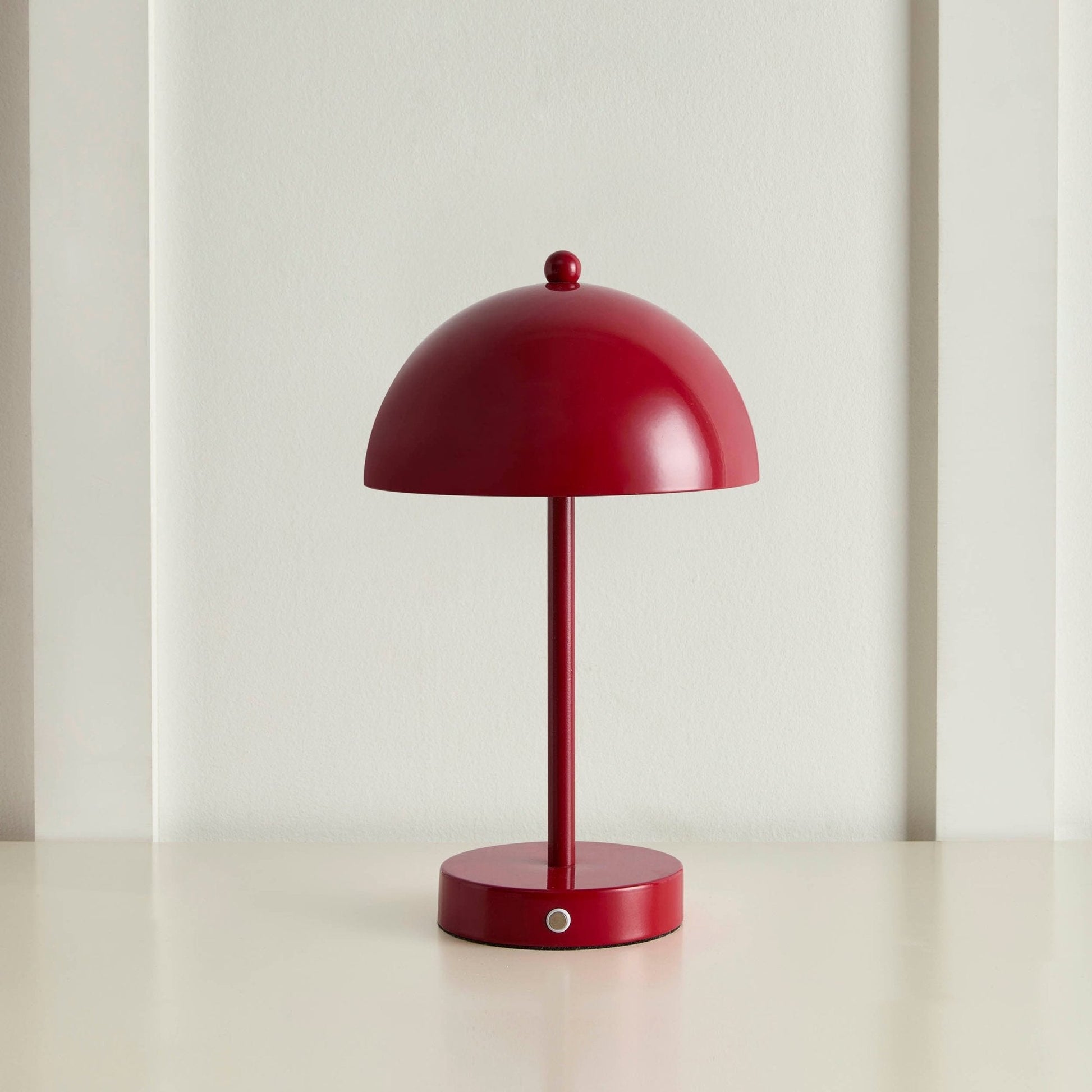 Cerise LED Rechargeable Wireless Table Lamp - Red - DUSK