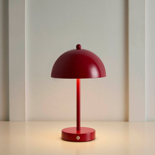 Cerise LED Rechargeable Wireless Table Lamp - Red - DUSK