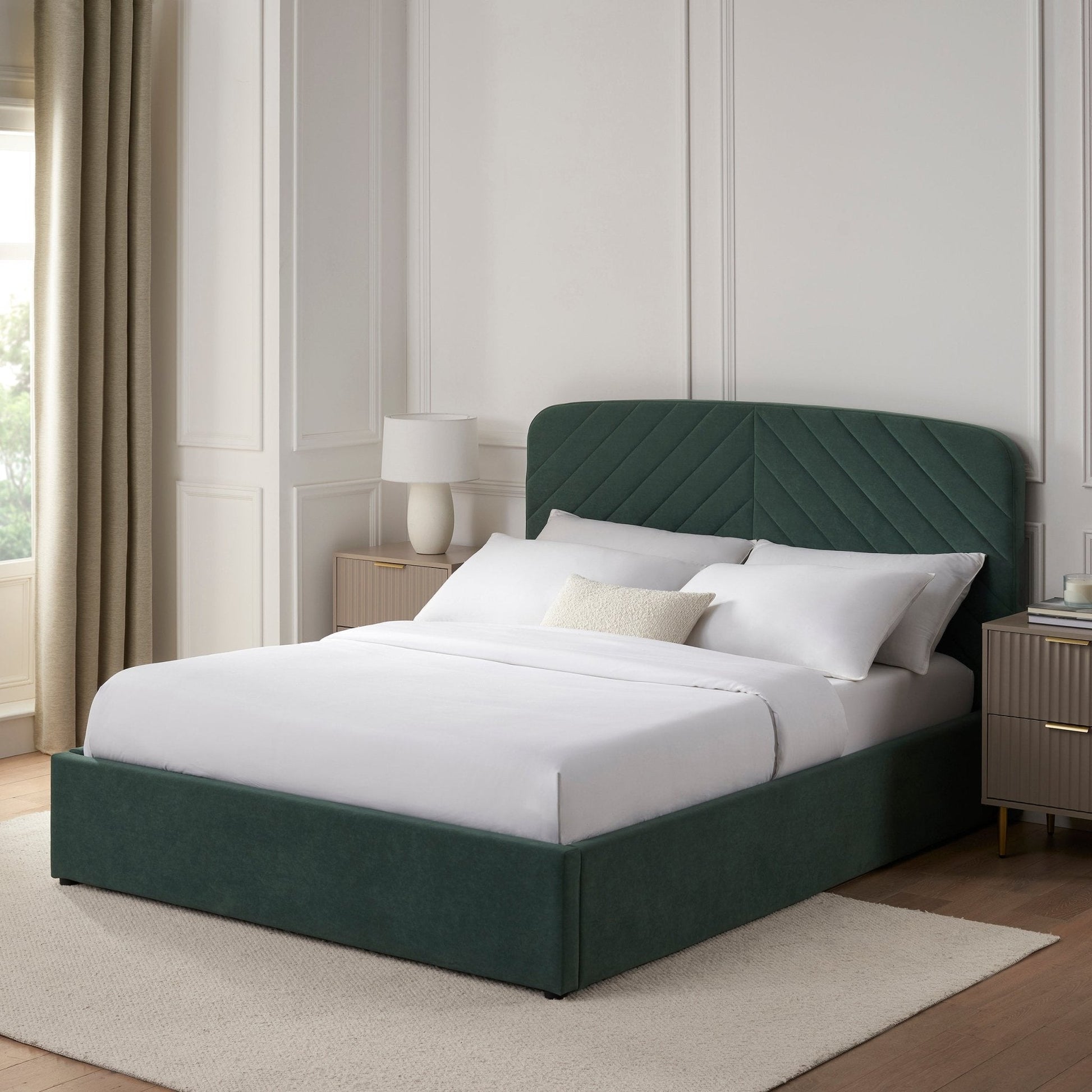 Charleston Ottoman Storage Bed - Green - DUSK