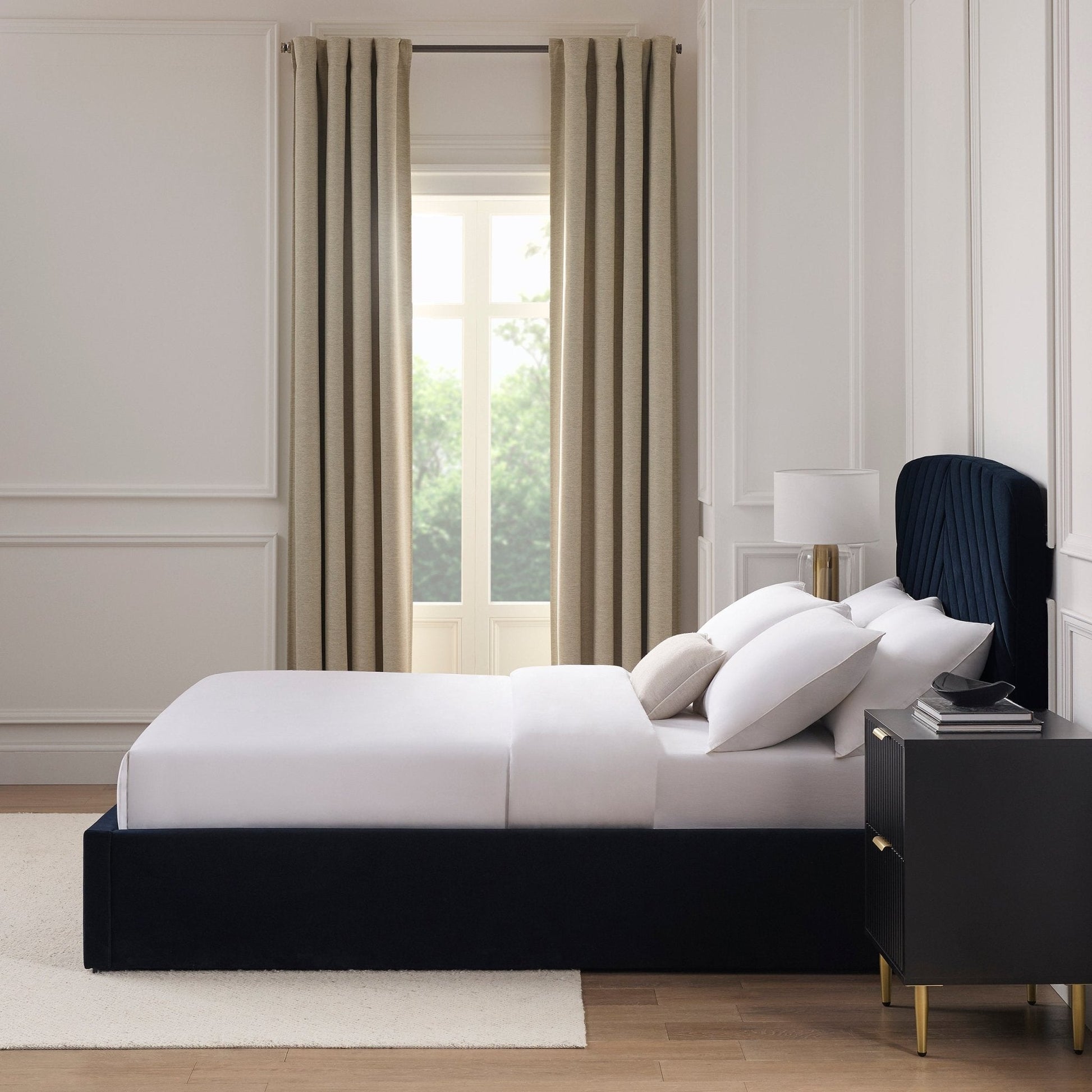 Charleston Ottoman Storage Bed - Navy - DUSK