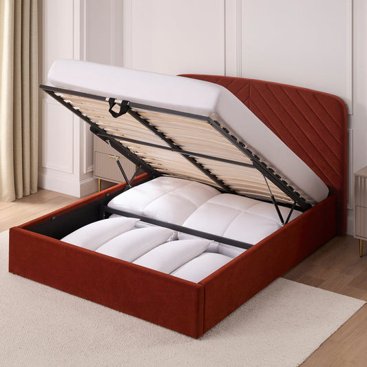 Charleston Ottoman Storage Bed - Rust - DUSK