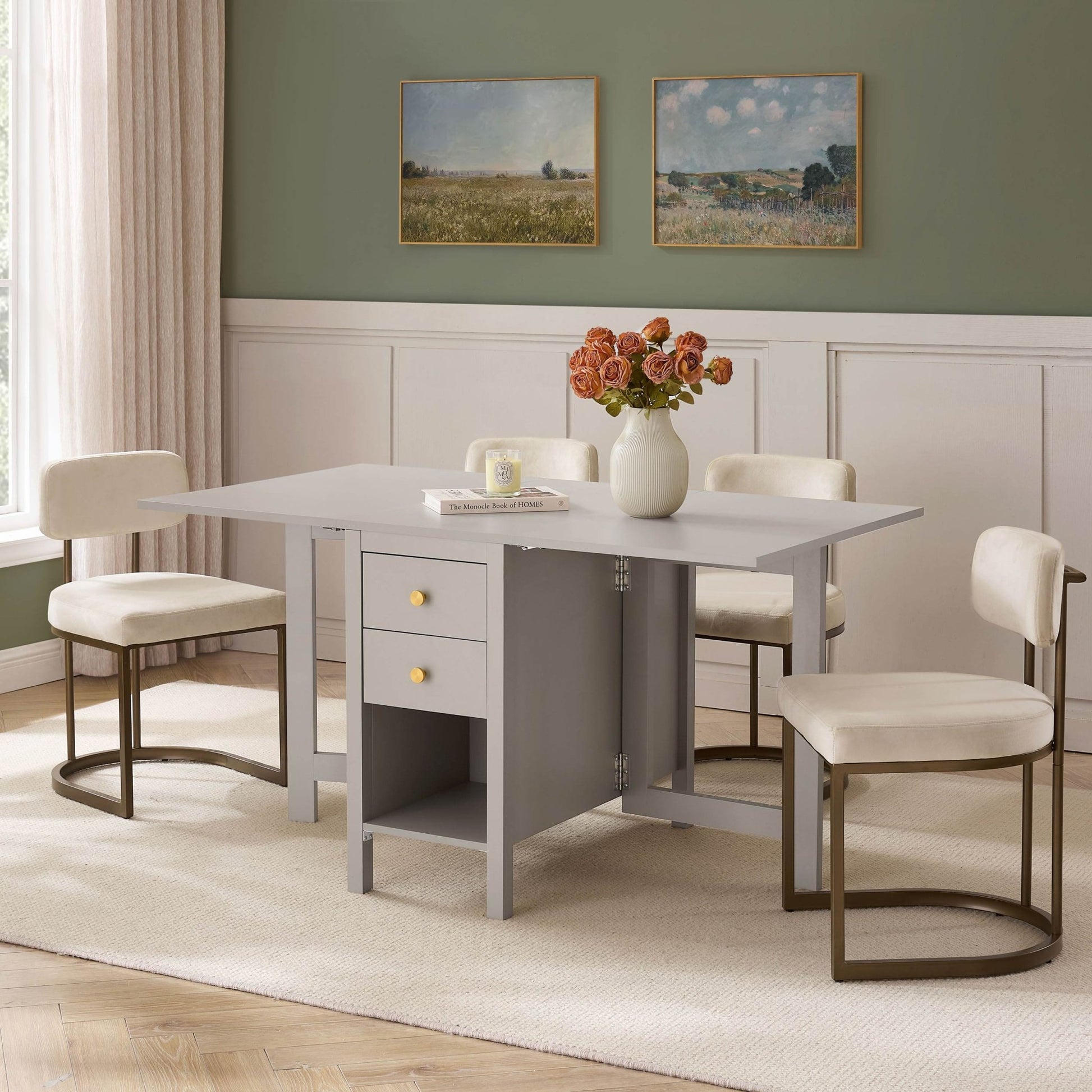 Charlie 2 - 4 Seater Folding Dining Table - Taupe - DUSK