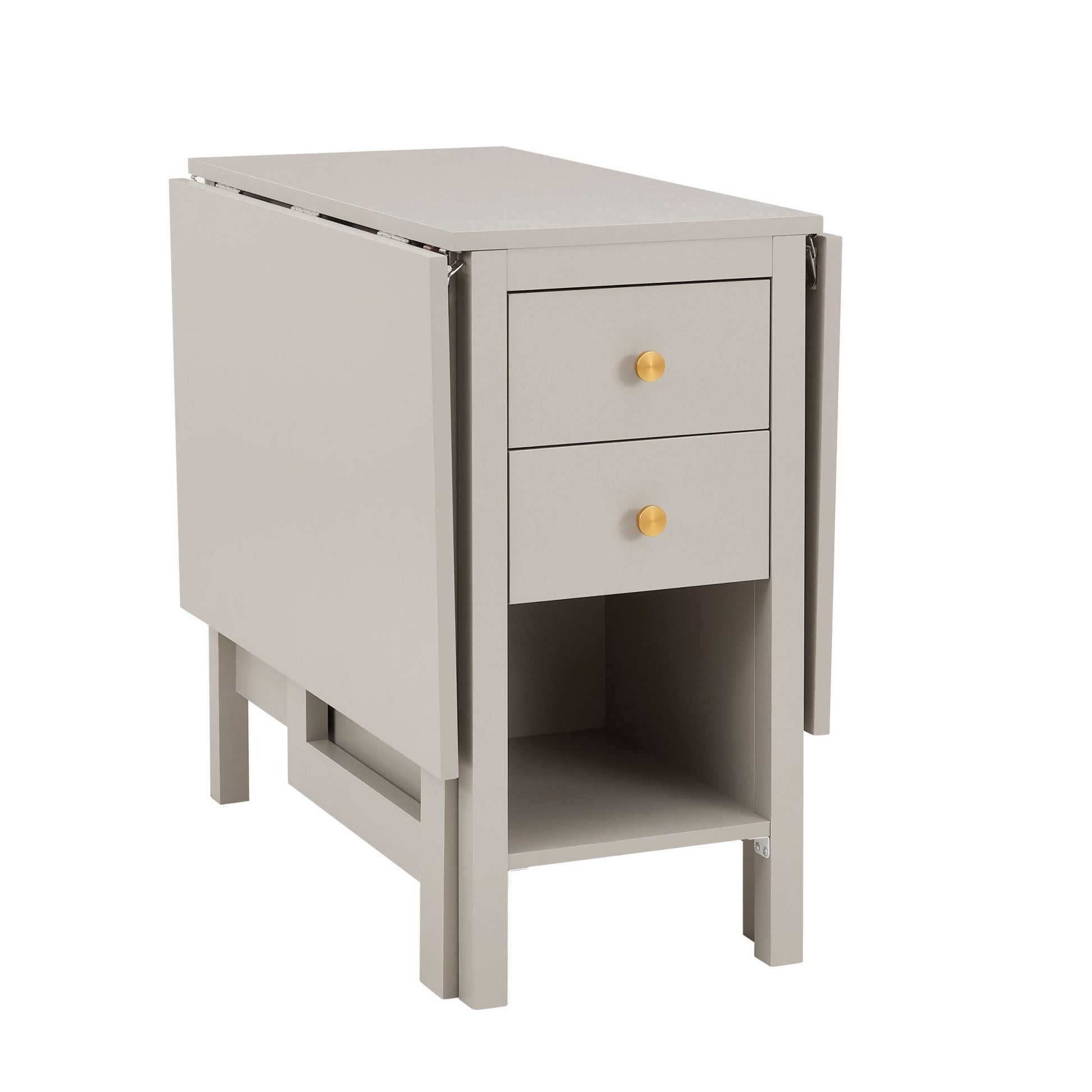 Charlie 2 - 4 Seater Folding Dining Table - Taupe - DUSK