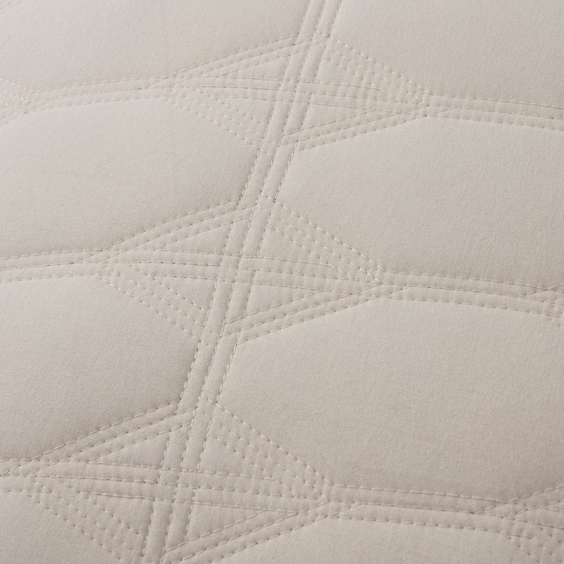 Charlotte Geometric Embroidered Cushion Cover - Natural - DUSK