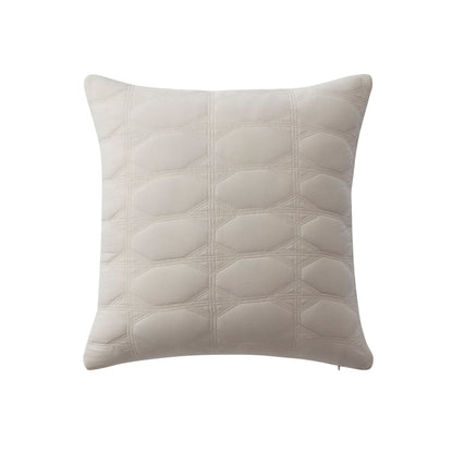 Charlotte Geometric Embroidered Cushion Cover - Natural - DUSK