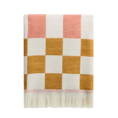 Checkerboard Throw - Pink/ Yellow - DUSK