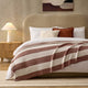 Chenille Stripe Tassel Herringbone Throw - Rust/Cream - DUSK