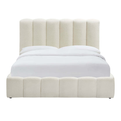 Cheshire Boucle Ottoman Storage Bed - Off White - DUSK