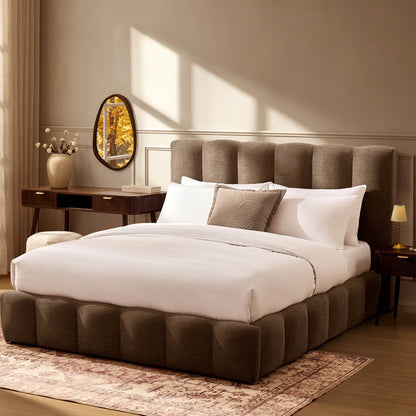 Cheshire Ottoman Storage Bed - Chenille Mushroom - DUSK