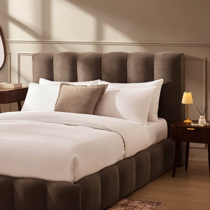 Cheshire Ottoman Storage Bed - Chenille Mushroom - DUSK
