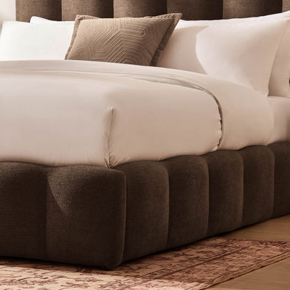 Cheshire Ottoman Storage Bed - Chenille Mushroom - DUSK