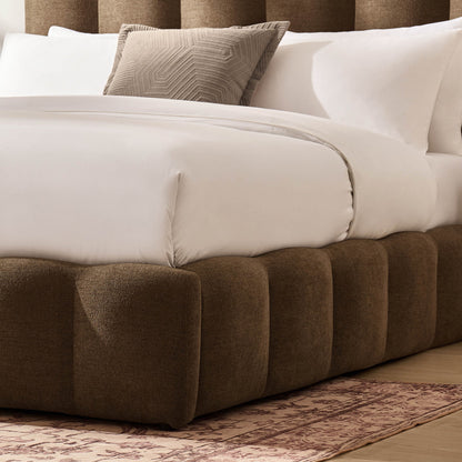 Cheshire Ottoman Storage Bed - Chenille Mushroom - DUSK