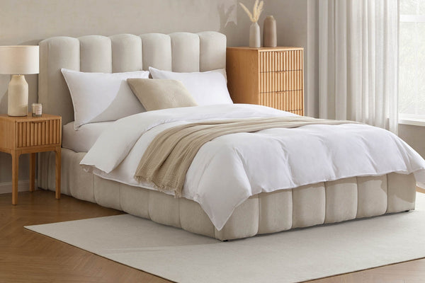 Cheshire Ottoman Storage Bed - Ivory - DUSK