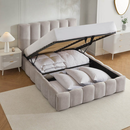 Cheshire Ottoman Storage Bed - Light Grey - DUSK