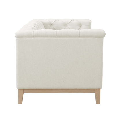 Chesterfield 2 Seater Sofa - Cream Linen - DUSK