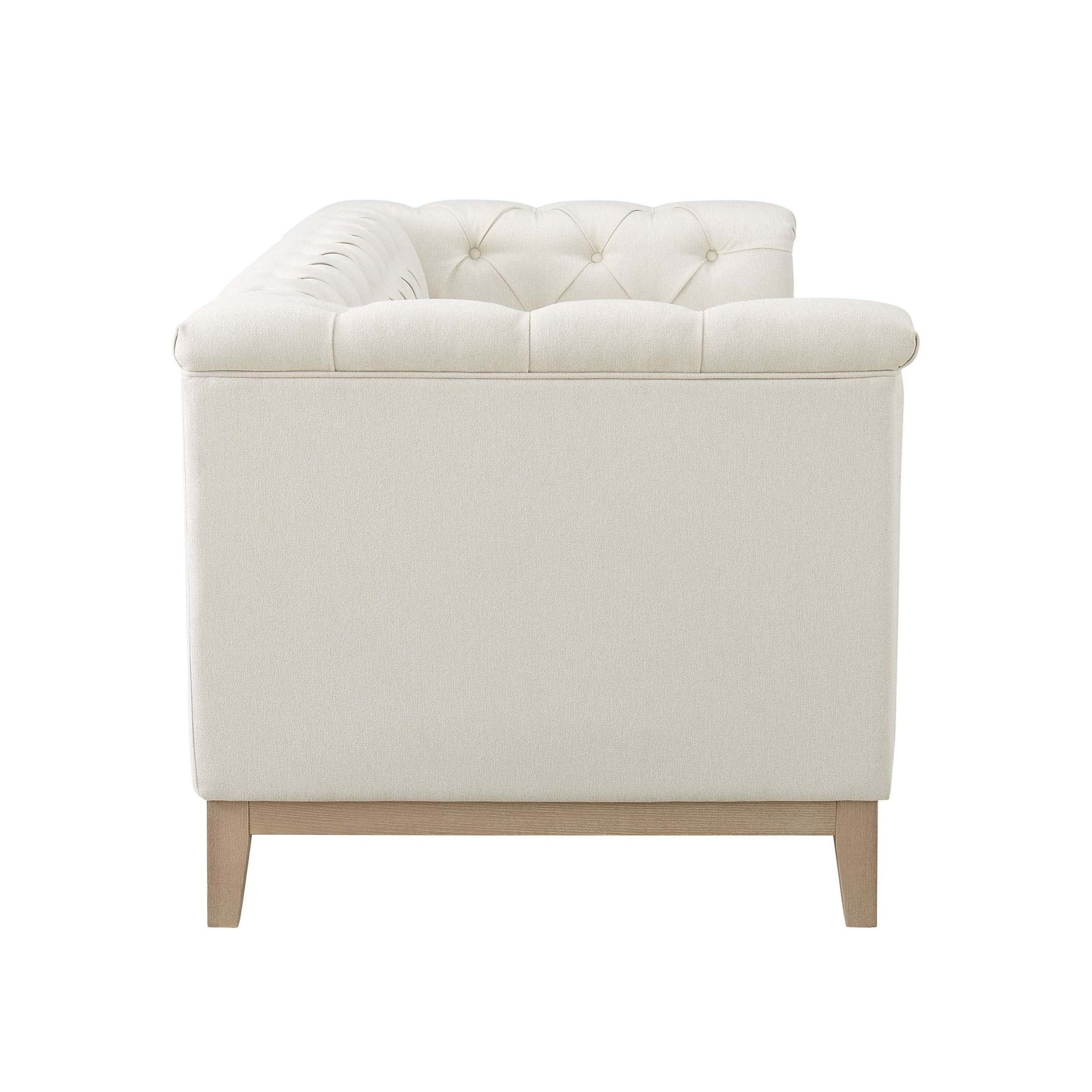 Chesterfield 3 Seater Sofa - Cream Linen - DUSK