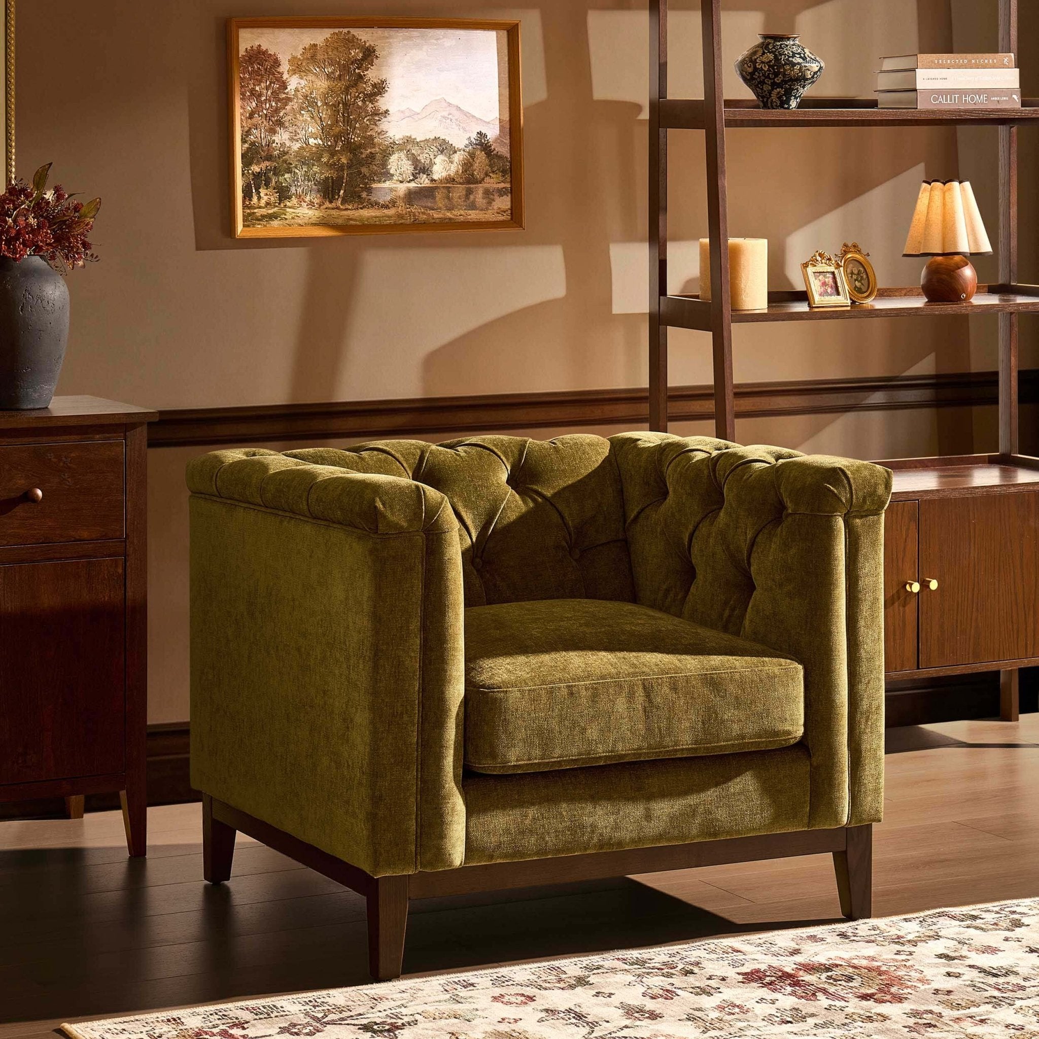 Chesterfield Armchair - Cedar Earth - DUSK