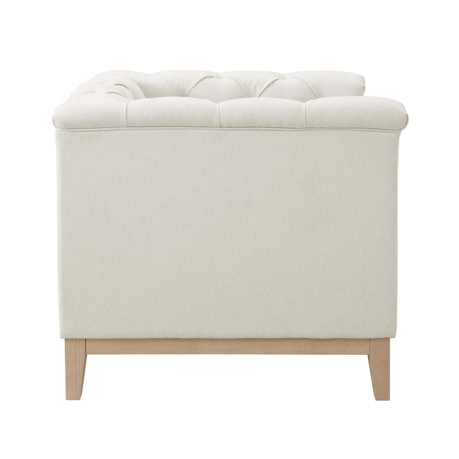 Chesterfield Armchair - Cream Linen - DUSK