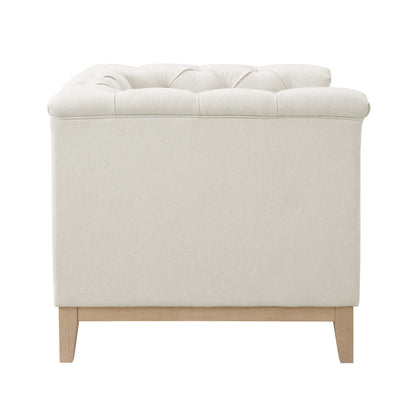 Chesterfield Armchair - Cream Linen - DUSK