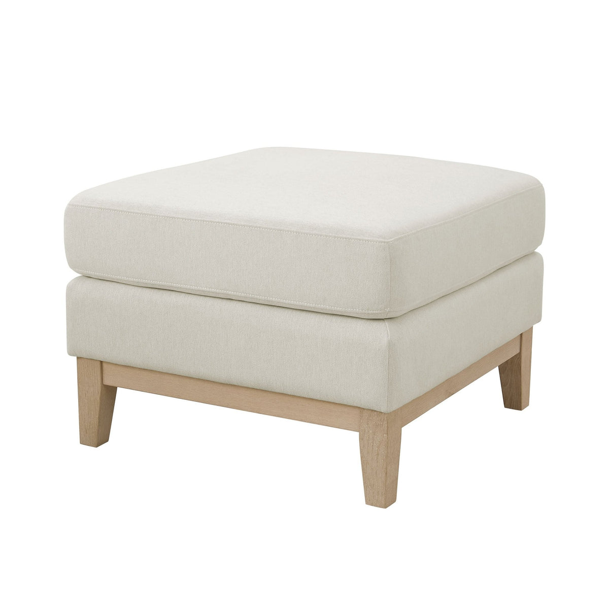 Chesterfield Pouffe - Cream Linen - DUSK