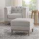 Chesterfield Pouffe - Natural Stripe - DUSK
