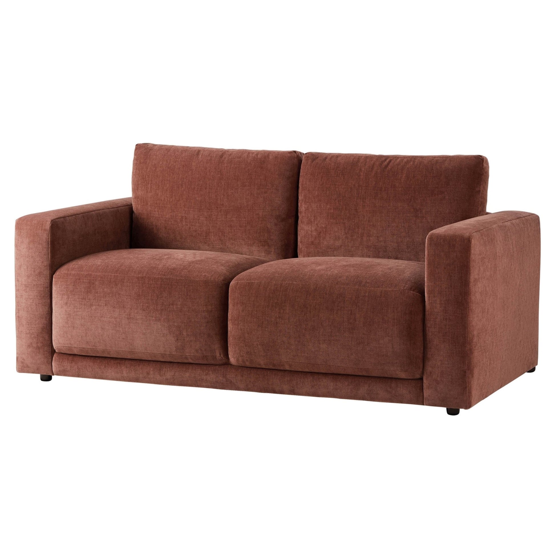 Chicago 2 Seater Sofa - Chenille Dark Rust - DUSK