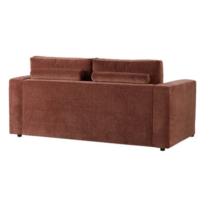 Chicago 2 Seater Sofa - Chenille Dark Rust - DUSK
