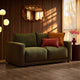 Chicago 2 Seater Sofa - Woven Pine Green - DUSK