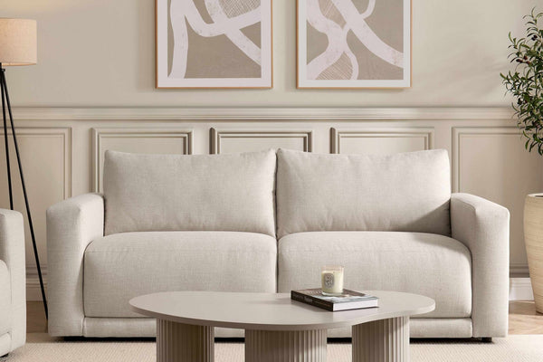 Chicago 3 Seater Sofa - Beige - DUSK