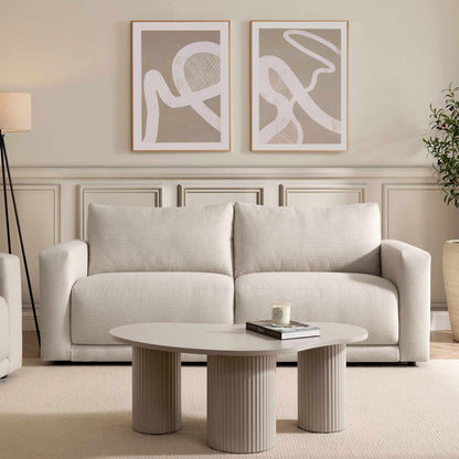 Chicago 3 Seater Sofa - Beige - DUSK