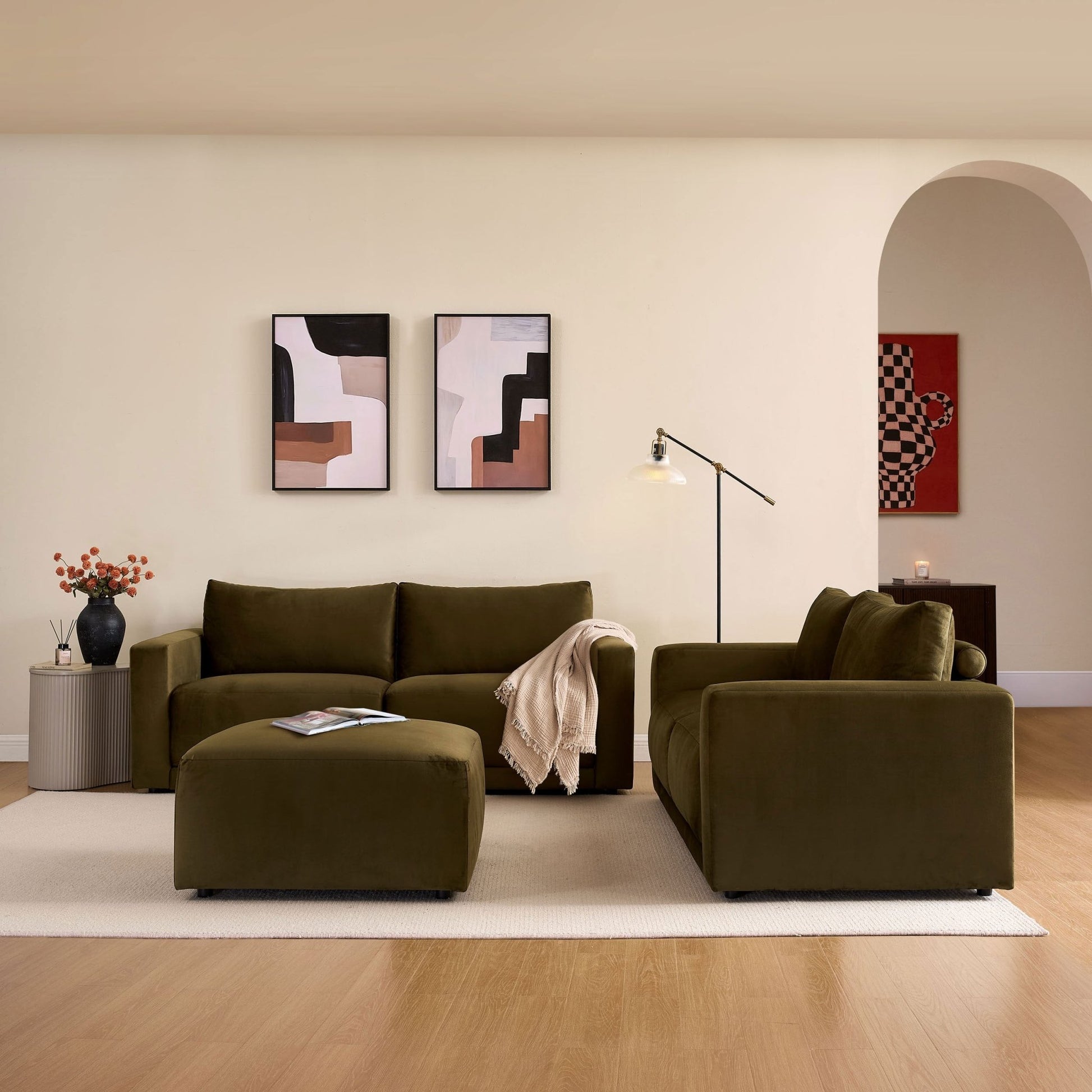 Chicago 3 Seater Sofa - Rich Green - DUSK