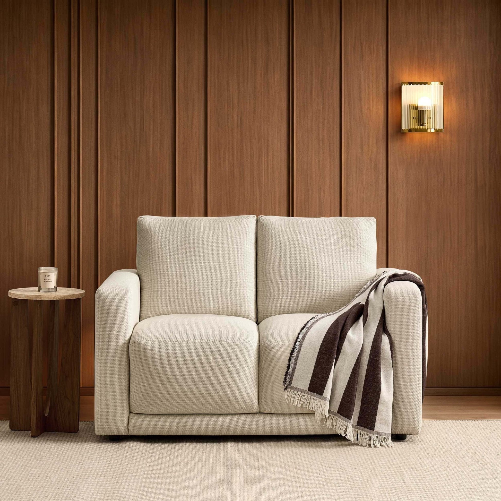 Chicago Compact 2 Seater Sofa - Beige - DUSK