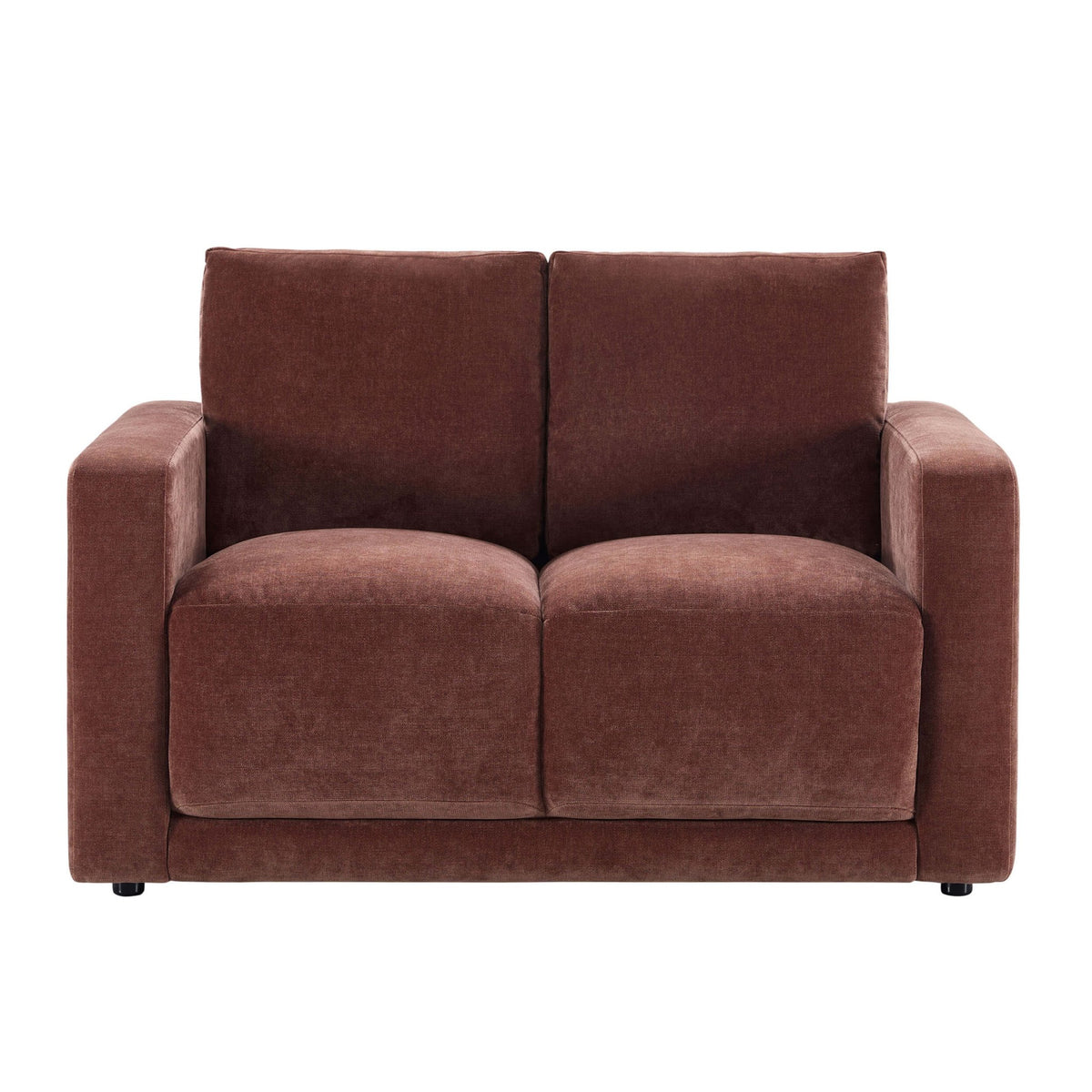 Chicago Compact 2 Seater Sofa - Chenille Dark Rust - DUSK