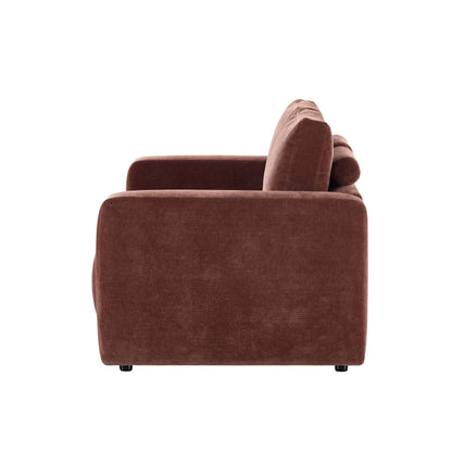 Chicago Compact 2 Seater Sofa - Chenille Dark Rust - DUSK