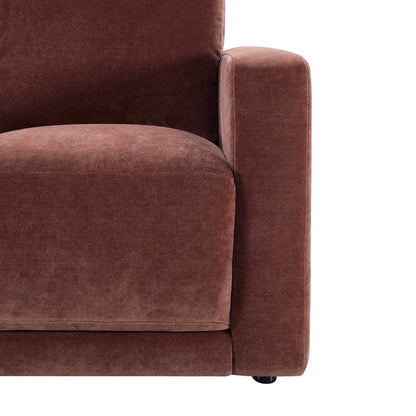 Chicago Compact 2 Seater Sofa - Chenille Dark Rust - DUSK