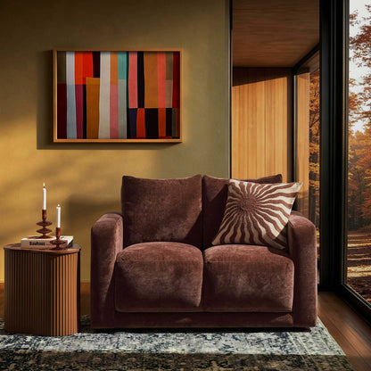 Chicago Compact 2 Seater Sofa - Chenille Dark Rust - DUSK