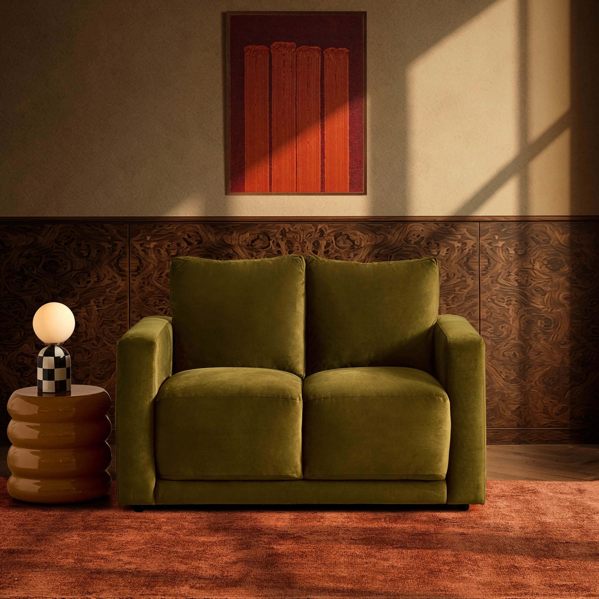 Chicago Compact 2 Seater Sofa - Rich Green - DUSK