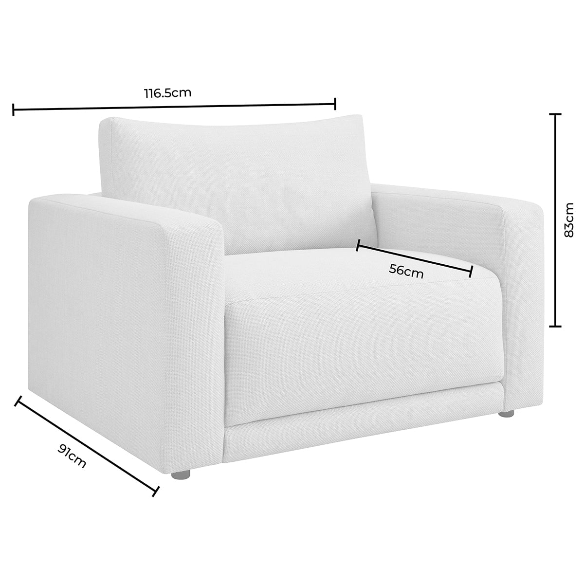 Chicago Loveseat - Beige - DUSK