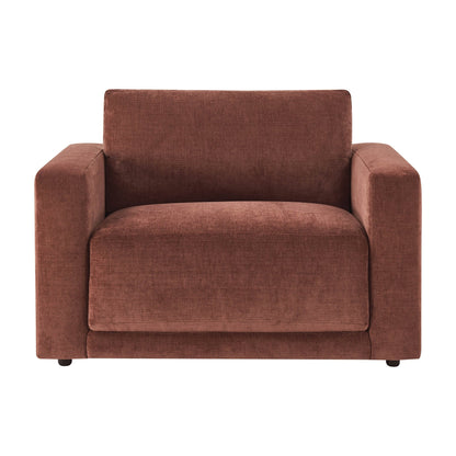 Chicago Loveseat - Chenille Dark Rust - DUSK